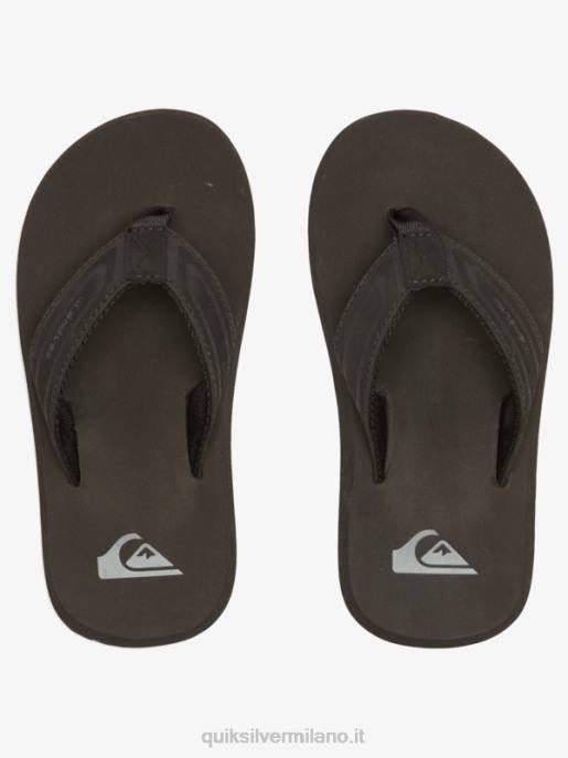 esso Quiksilver ragazzi 8-16 sandali con anima a chiave inglese nero HTZR2181