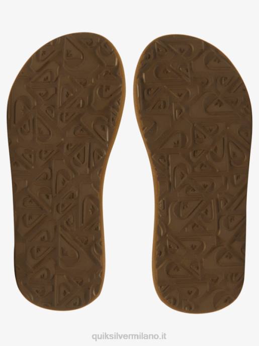 esso Quiksilver ragazzi 8-16 sandali con anima in pelle scamosciata carver abbronzatura 1 HTZR2092