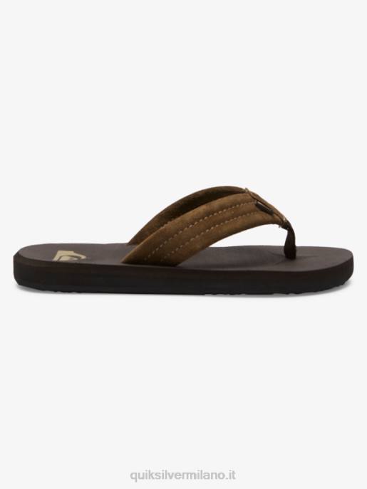 esso Quiksilver ragazzi 8-16 sandali con anima in pelle scamosciata carver marrone 1 HTZR2093
