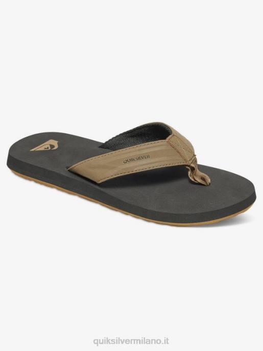 esso Quiksilver ragazzi 8-16 sandali con chiave inglese marrone chiaro - solido HTZR2284