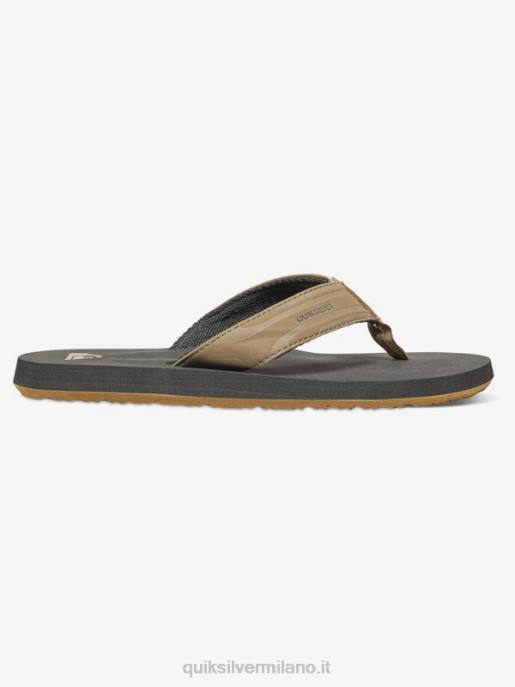esso Quiksilver ragazzi 8-16 sandali con chiave inglese marrone chiaro - solido HTZR2284