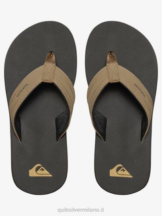 esso Quiksilver ragazzi 8-16 sandali con chiave inglese marrone chiaro - solido HTZR2284