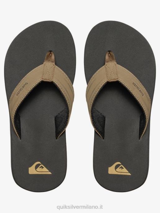 esso Quiksilver ragazzi 8-16 sandali con chiave inglese marrone chiaro - solido HTZR2284