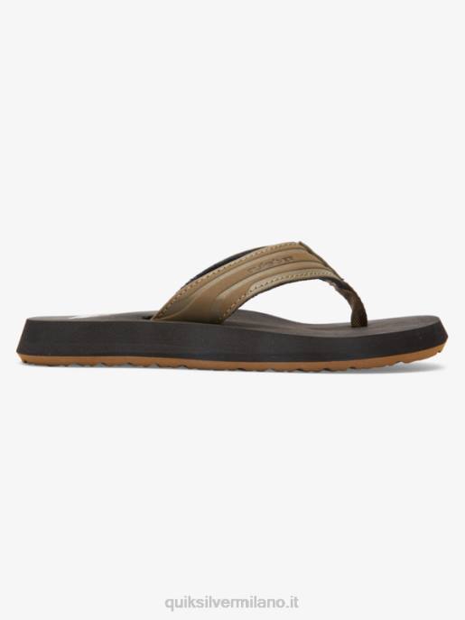 esso Quiksilver ragazzi 8-16 sandali con chiave inglese marrone chiaro - solido HTZR2284