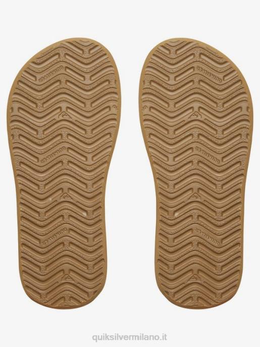 esso Quiksilver ragazzi 8-16 sandali con chiave inglese marrone chiaro - solido HTZR2284