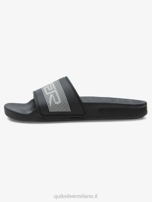 esso Quiksilver ragazzi 8-16 sandali con scritta rivi nero HTZR2161