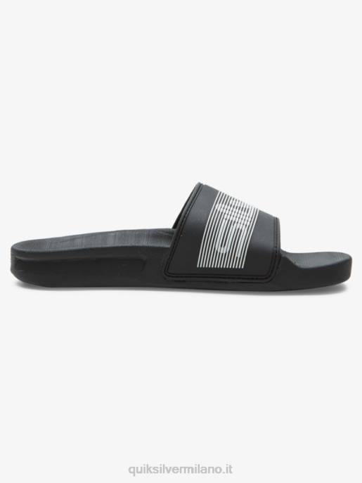 esso Quiksilver ragazzi 8-16 sandali con scritta rivi nero HTZR2161