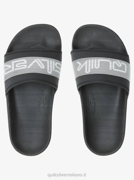 esso Quiksilver ragazzi 8-16 sandali con scritta rivi nero HTZR2161
