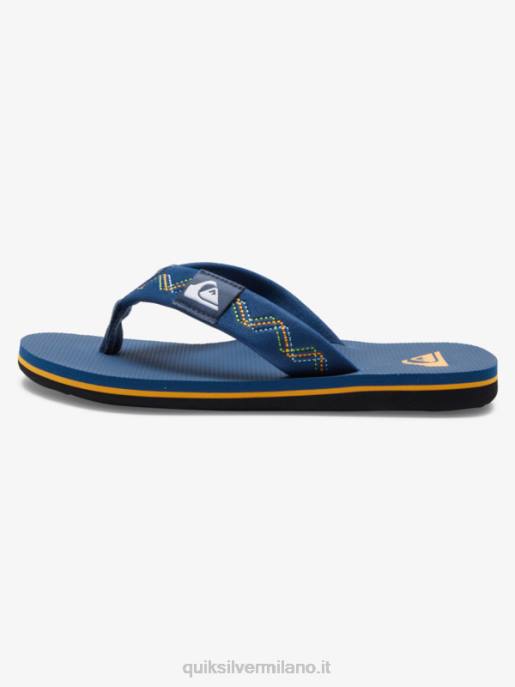 esso Quiksilver ragazzi 8-16 sandali cuciti molokai blu 1 HTZR2149