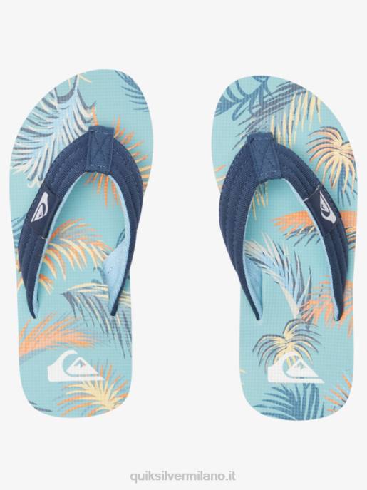 esso Quiksilver ragazzi 8-16 sandali rilassati molokai blu 2 HTZR1991