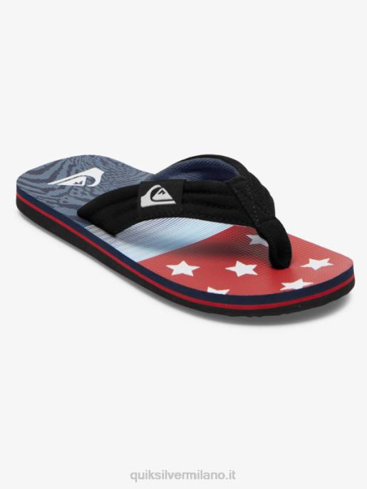 esso Quiksilver ragazzi 8-16 sandali rilassati molokai blu 3 HTZR1992