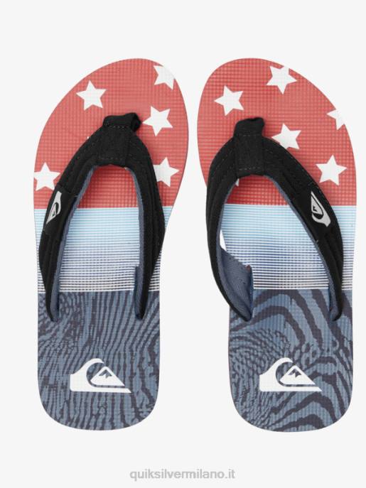 esso Quiksilver ragazzi 8-16 sandali rilassati molokai blu 3 HTZR1992
