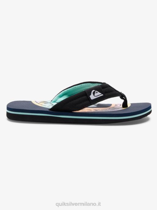 esso Quiksilver ragazzi 8-16 sandali rilassati molokai blu/arancione HTZR1997