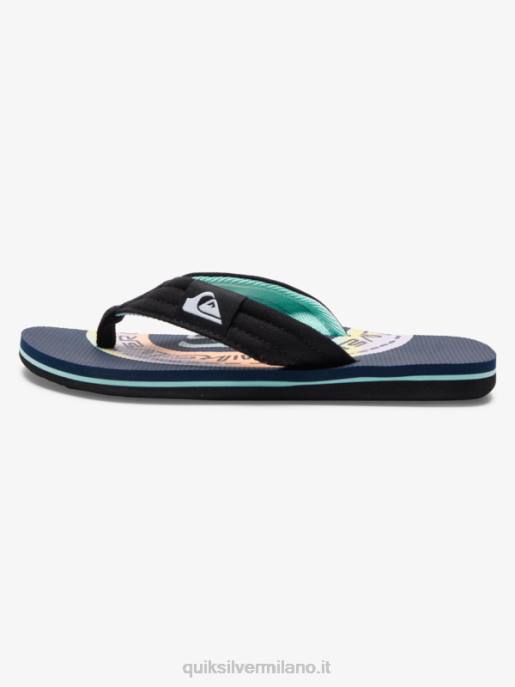 esso Quiksilver ragazzi 8-16 sandali rilassati molokai blu/arancione HTZR1997