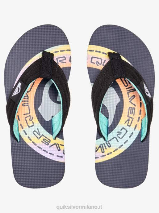 esso Quiksilver ragazzi 8-16 sandali rilassati molokai blu/arancione HTZR1997