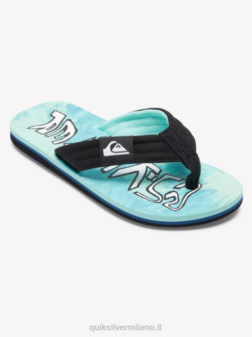 esso Quiksilver ragazzi 8-16 sandali rilassati molokai verde/blu/giallo HTZR1994