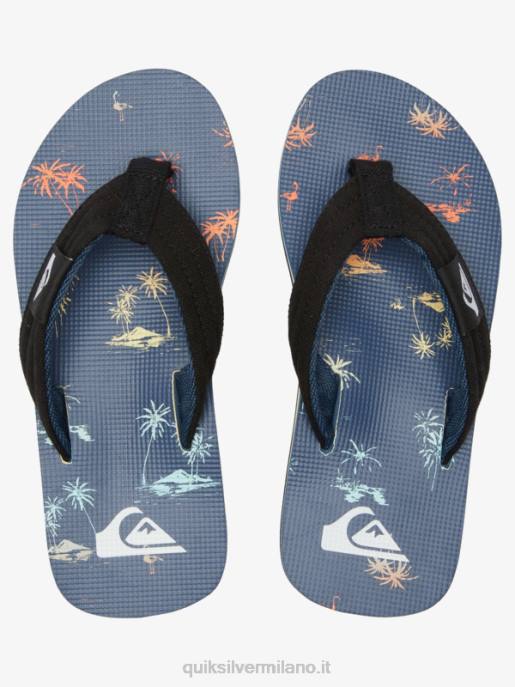 esso Quiksilver ragazzi 8-16 sandalo base giovanile molokai layback blu 4 HTZR2251