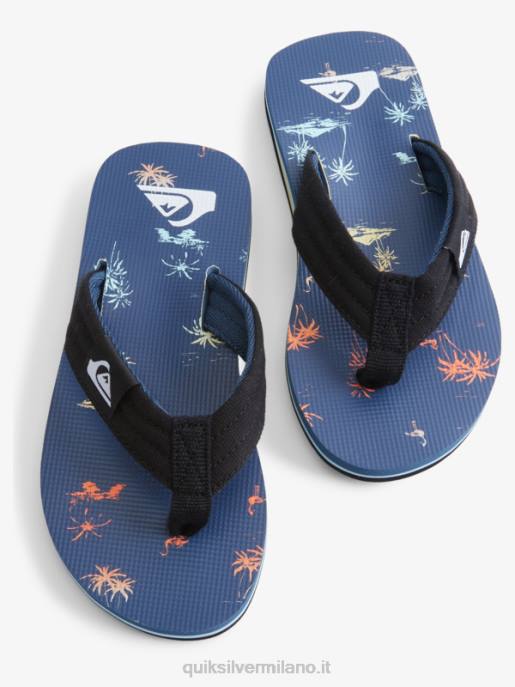 esso Quiksilver ragazzi 8-16 sandalo base giovanile molokai layback blu 4 HTZR2251