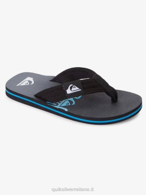 esso Quiksilver ragazzi 8-16 sandalo base giovanile molokai layback nero HTZR2254
