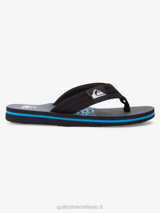 esso Quiksilver ragazzi 8-16 sandalo base giovanile molokai layback nero HTZR2254