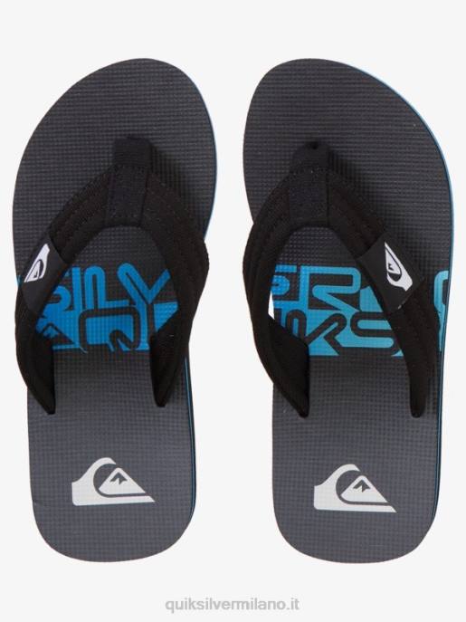 esso Quiksilver ragazzi 8-16 sandalo base giovanile molokai layback nero HTZR2254