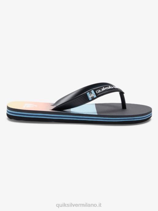 esso Quiksilver ragazzi Infradito 8-16 pannello molokai nero/arancione/grigio HTZR2206