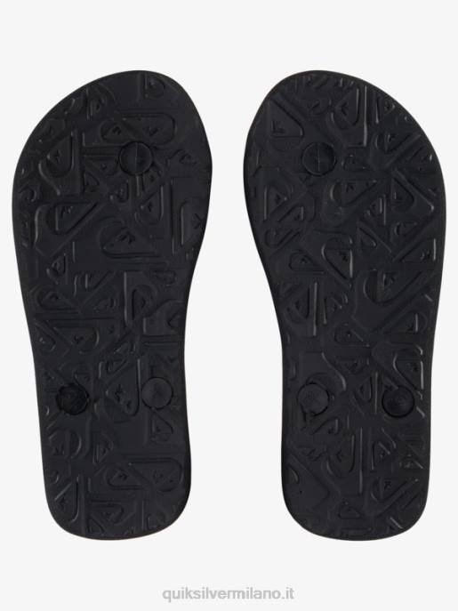 esso Quiksilver ragazzi Infradito 8-16 pannello molokai nero/arancione/grigio HTZR2206