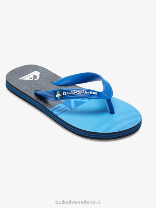 esso Quiksilver ragazzi Infradito 8-16 pannello molokai nero/blu/grigio HTZR2207