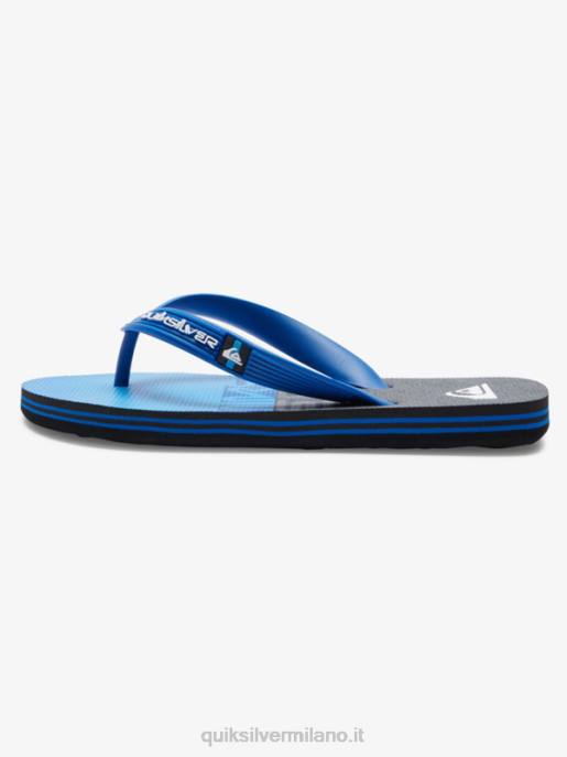 esso Quiksilver ragazzi Infradito 8-16 pannello molokai nero/blu/grigio HTZR2207