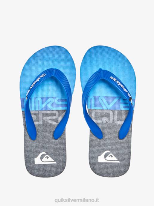 esso Quiksilver ragazzi Infradito 8-16 pannello molokai nero/blu/grigio HTZR2207