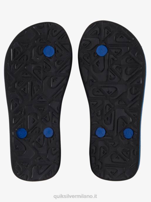 esso Quiksilver ragazzi Infradito 8-16 pannello molokai nero/blu/grigio HTZR2207