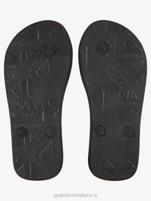 esso Quiksilver ragazzi Infradito molokai 8-16 Nero Blu HTZR2030