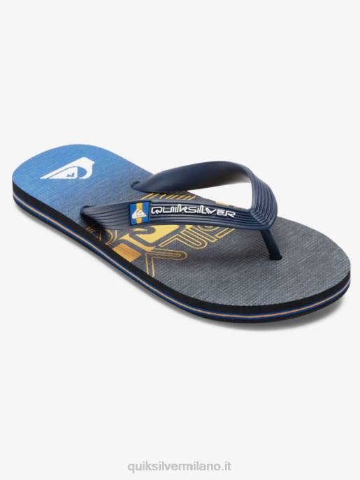 esso Quiksilver ragazzi Infradito molokai 8-16 nero/arancione HTZR2027