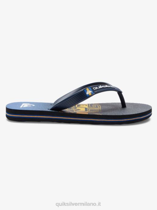 esso Quiksilver ragazzi Infradito molokai 8-16 nero/arancione HTZR2027