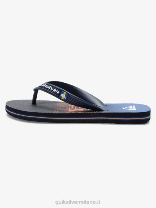 esso Quiksilver ragazzi Infradito molokai 8-16 nero/arancione HTZR2027