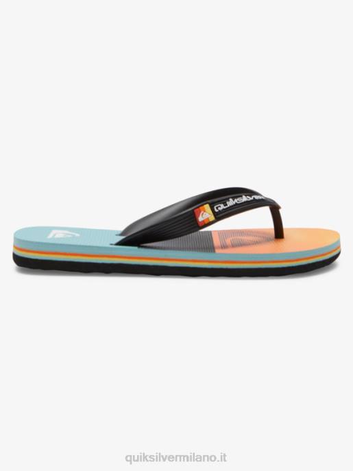 esso Quiksilver ragazzi Infradito molokai 8-16 nero/arancione/grigio HTZR2021