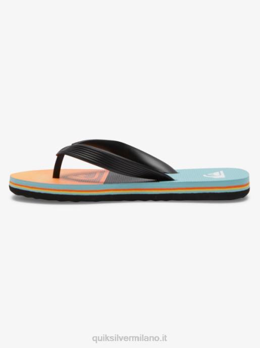 esso Quiksilver ragazzi Infradito molokai 8-16 nero/arancione/grigio HTZR2021