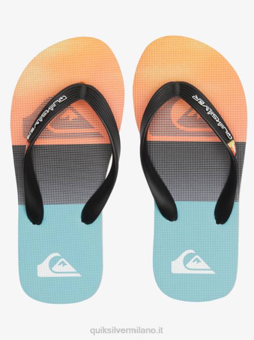 esso Quiksilver ragazzi Infradito molokai 8-16 nero/arancione/grigio HTZR2021