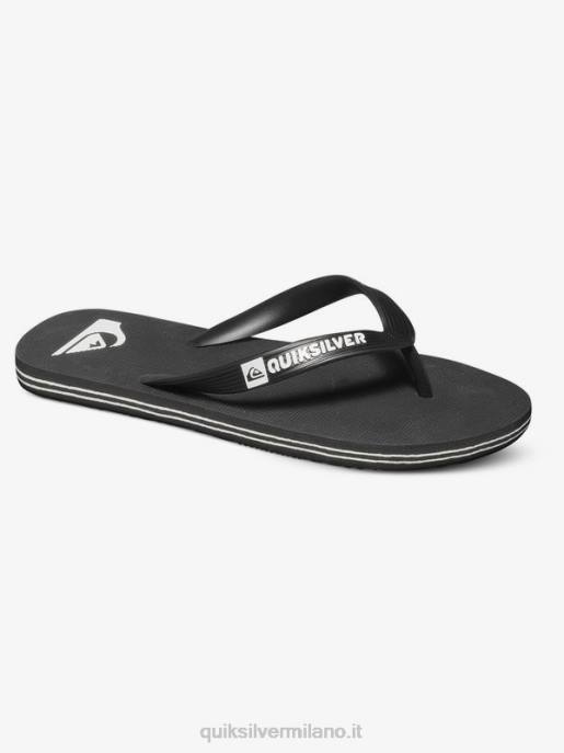 esso Quiksilver ragazzi Infradito molokai 8-16 nero bianco HTZR2106