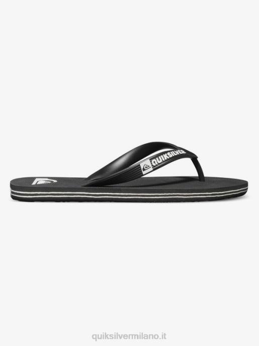 esso Quiksilver ragazzi Infradito molokai 8-16 nero bianco HTZR2106