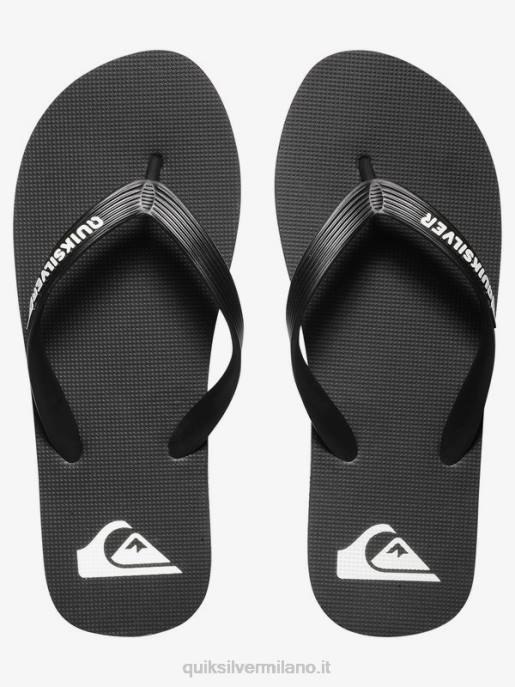 esso Quiksilver ragazzi Infradito molokai 8-16 nero bianco HTZR2106