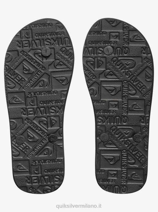 esso Quiksilver ragazzi Infradito molokai 8-16 nero bianco HTZR2106