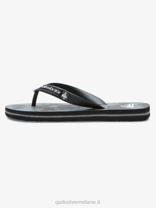esso Quiksilver ragazzi Infradito molokai 8-16 nero/grigio HTZR2026