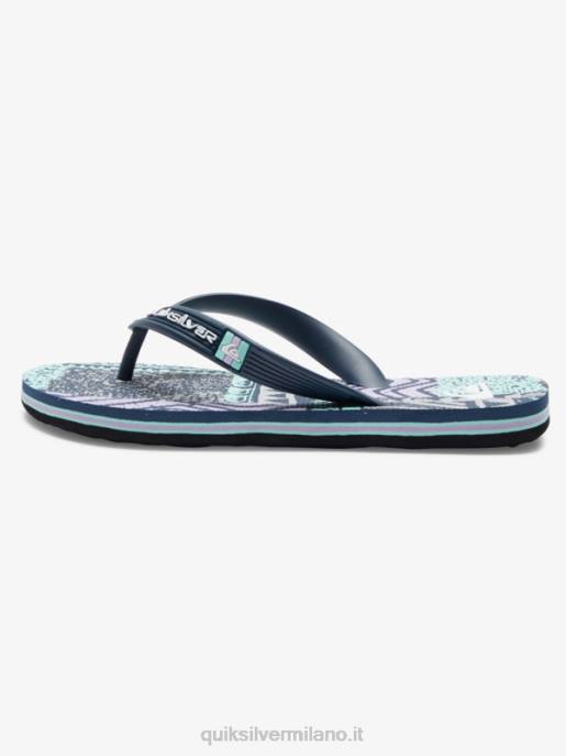 esso Quiksilver ragazzi Infradito molokai 8-16 nero/grigio HTZR2028