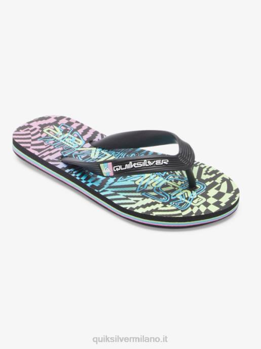 esso Quiksilver ragazzi Infradito molokai 8-16 nero/rosa/blu HTZR2022