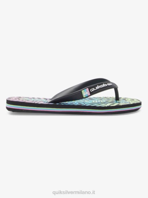 esso Quiksilver ragazzi Infradito molokai 8-16 nero/rosa/blu HTZR2022