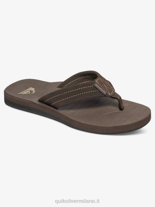 esso Quiksilver ragazzi Sandali 8-16 in pelle scamosciata carver demitasse - solido HTZR2283