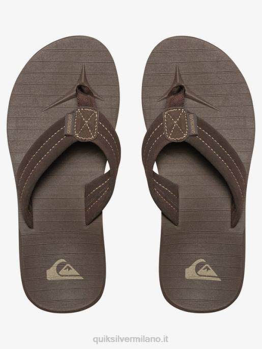 esso Quiksilver ragazzi Sandali 8-16 in pelle scamosciata carver demitasse - solido HTZR2283