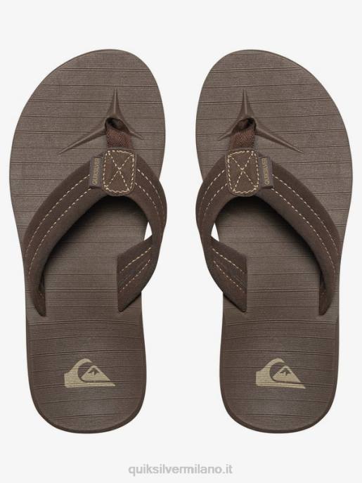 esso Quiksilver ragazzi Sandali 8-16 in pelle scamosciata carver demitasse - solido HTZR2283