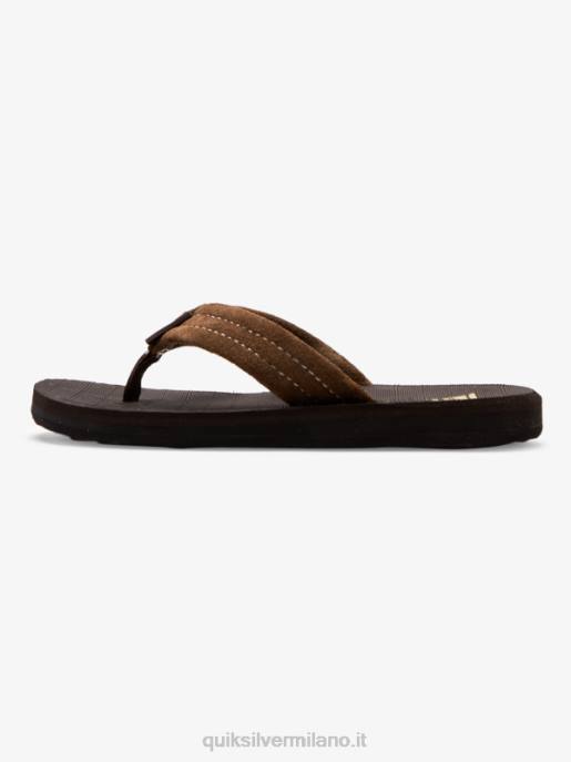 esso Quiksilver ragazzi Sandali 8-16 in pelle scamosciata carver demitasse - solido HTZR2283
